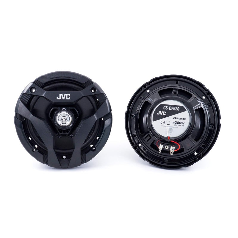 JVC CS-DF620 Car Speakers, 300 Watts of Power Per Pair, 150 Watts Each, 6.5 Inch, Full Range, 2 Way, Sold in Pairs, Black - Image 3